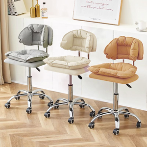 Silla de Barbería Cómoda y Sencilla con Elevación y Giro, Silla de Salón con Respaldo y Asiento Tapizado para Dormitorio de Niñas - Product Image 5
