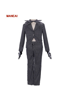 Animation <strong>Jack</strong> Skellington Sally Cosplay Costume Dress Full Set Halloween Carnival Roleplay Steampunk <strong>Clothes</strong> for Adult Children - Product Image 2