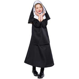 Costume di Halloween per Bambine, Abito da <span class=keywords><strong>Suora</strong></span> Nero, Costume per Cosplay e Spettacoli Teatrali - Product Image 2