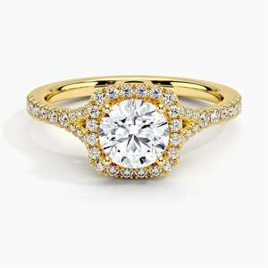 Telula Diamant Igi-zertifizierte Trau ringe aus massivem <span class=keywords><strong>Gold</strong></span>, synthetischer Diamantring aus massivem <span class=keywords><strong>Gold</strong></span> - Product Image 2