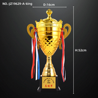 Trophée en métal JZ personnalisé de grande taille vente en gros trophée Souvenir Basketball Football Sports Trophées pour événement de compétition