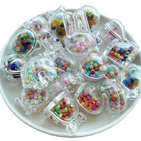 Combinaison de demi-coquilles transparentes en plastique pour accessoires de stylo de grande taille peints à la main, bijoux faits main DIY promotionnels