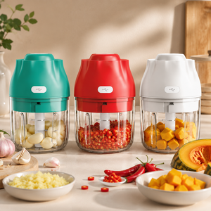Mini hachoir électrique sans fil pour ail, résistant à l'usure, avec bol en PCTG, pour cuisine, aliments pour bébés et purées de fruits – Vente en gros - Product Image 6