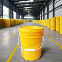 Ember Plastik Silinder PE 25 Liter dengan Tutup Ramah Lingkungan, Cetak Sablon untuk Kemasan Bahan Kimia, Pabrik OEM