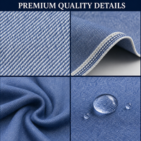 Tissu denim bleu indigo en coton léger, non décolorant, sans lavage, 21S 145GSM 90*50
