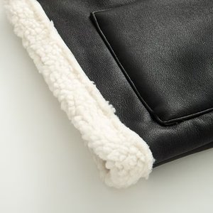 <span class=keywords><strong>Gilet</strong></span> matelassé <span class=keywords><strong>sans</strong></span> manches en peau de mouton pour <span class=keywords><strong>femme</strong></span>, modèle 2026 personnalisé, avec fermeture éclair sur le devant et bordure en fausse fourrure, veste d'extérieur chaude OEM et ODM - Product Image 6