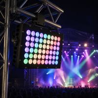 Projecteur de scène LED RVB/RVBW DMX 512 carré plat de luxe, coloré, filaire, IP67, 500W/600W SMD 5050 pour église