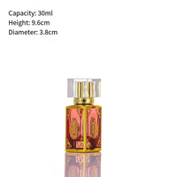 Flacons de parfum Attar électroplaqués et gravés du Moyen-Orient de 30 ml avec emballage en boîte, vaporisateur à fine brume, emballage en tube cosmétique