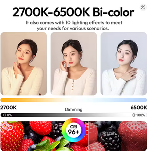 Ulanqi Al120 Luce LED Gonfiabile 2700k-65000 Luce Morbida Bicolore con Maniglia Controllo Applicazione Portatile per Fotografia Studio - Product Image 4