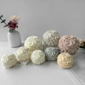J10-198 bola bunga Aroma lilin cetakan DIY telur bunga Hydrangea buatan tangan sabun plester pengaturan cetakan silikon