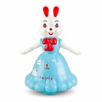 Jouet Lapin Musical Dansant Mignon en Gros, Rotation à 360 Degrés avec Lumières et Sons, Idéal Cadeau d'Anniversaire pour Tout-petits et Enfants