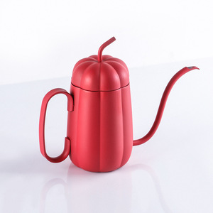 Cafetière à filtre en forme de citrouille L-Beams en acier inoxydable 304 rose avec poignée pour la préparation du café - Product Image 2
