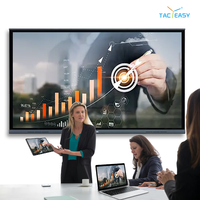 Tableau interactif intelligent 4K de haute qualité 65/75/86 pouces, Android 15/16, certifié EDLA, pour l'éducation et les projets en classe IA