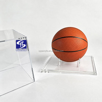 Vitrine transparente en acrylique SYP pour ballon de basket, boîte de présentation avec support pour ballons de basket signés et autographiés, objets de collection