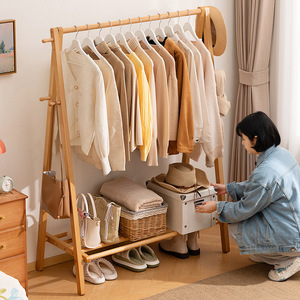 Simple floor-standing <b>clothes</b> <b>rack</b>, foldable <b>clothes</b> <b>rack</b> for home use, suitable for bedroom, minimalist storage. - Product Image 2