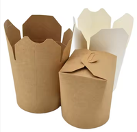 Boîtes à emporter pour pâtes occidentales, personnalisées avec logo, en papier enduit anti-fuite, réutilisables, écologiques, avec finition mate