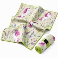 Serviette de sport en microfibre personnalisée, super absorbante, séchage rapide, douce pour la peau, vente en gros