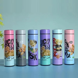 Thermos sous vide Ours de dessin animé, affichage LED intelligent de la température, bouteille d'eau en acier inoxydable en gros - Product Image 1