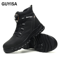 GUYISA Chaussures de Travail pour Hommes Personnalisées en Gros, Étanche, Résistantes à l'Usure, Embout en Acier, Anti-Perforation, Chaussures de Sécurité
