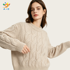 AJB 2026 <span class=keywords><strong>Pull</strong></span>-over en maille de polyester respirant à col marin et manches longues pour <span class=keywords><strong>femme</strong></span>, séchage rapide, couleur unie, personnalisé, décontracté, style urbain - Product Image 1