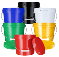 Fûts en plastique de 10 L de style chinois, personnalisables en couleur.