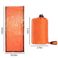 Sac de bivouac thermique imperméable pour l'extérieur, sac de couchage de survie en Mylar, sac de couchage d'urgence pour adulte
