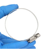Collier de serrage réglable en acier inoxydable 304 de type américain pour tuyau, à vis sans fin