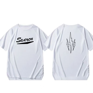 <span class=keywords><strong>T</strong></span>-<span class=keywords><strong>shirt</strong></span> Savercn con stampa <span class=keywords><strong>fronte</strong></span>-<span class=keywords><strong>retro</strong></span> Lightning, grafica multicolore, manica corta, casual, hip hop, vestibilità ampia, 220g, streetwear, bianco e nero - Product Image 2