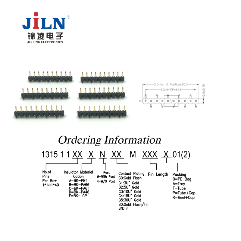 Штыревой разъем 1 мм высота 2 мм Шаг 12 16 контактный разъем одиночный 90 градусов с разъемами «разъем штыревой разъем