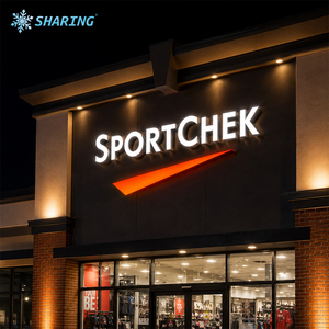 Logo <span class=keywords><strong>lumineux</strong></span> LED personnalisé avec éclairage frontal et panneau de support profilé pour enseigne de restaurant ou devanture de magasin - Product Image 6