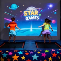 Trampoline interactif Full HD avec réalité augmentée pour enfants et adultes, jeu sportif à détection de mouvement pour zone de jeux intérieure commerciale