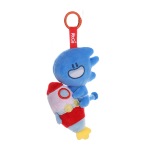 Porte-clés en peluche Blue Sprite <span class=keywords><strong>Hug</strong></span> Rocket, adorable poupée elfe spatiale souriante, breloque de sac, ornement suspendu en peluche personnage fusée spatiale bleue - Product Image 1