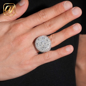 Hip Hop Iced Out Wide Ring 925 Sterling Silver All Over Micro Pave VVS Lab Grown Diamond Statement Men’s Party Jewelry Unisex - Product Image 5