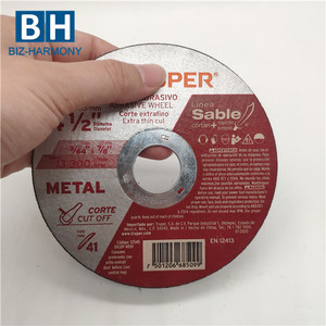 Disque <span class=keywords><strong>de</strong></span> découpe et <span class=keywords><strong>de</strong></span> meulage en oxyde d'aluminium et <span class=keywords><strong>de</strong></span> zircone <span class=keywords><strong>de</strong></span> 4 pouces (125 mm) pour le métal - Product Image 1