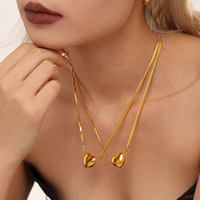 Changda Bijoux uniques Bijoux de couple plaqués or 18 carats Colliers magnétiques en acier inoxydable sans ternissement pour les couples
