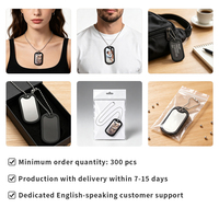 Colliers pendentifs Dog Tag personnalisés en acier inoxydable, breloques plaques nominatives gravées, accessoires de mode minimalistes, prix coûtant