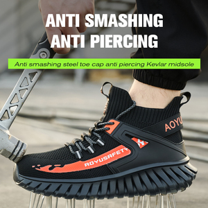 <span class=keywords><strong>Scarpe</strong></span> <span class=keywords><strong>Antinfortunistiche</strong></span> <span class=keywords><strong>Estive</strong></span> OEM alla Moda, Personalizzabili con Punta in Acciaio, Traspiranti e Comode con Tomaia in Rete per Uomo - Product Image 3