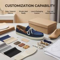 Fournisseur de chaussures bateau pour hommes OEM ODM, dessus en toile, lacets en corde, empiècements en cuir véritable, semelle en caoutchouc antidérapante, chaussures décontractées à enfiler