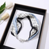 Nouvelle Écharpe en Soie à Boucle Magnétique, Pendentif Polyvalent, Collier Multifonctionnel, Foulard sans Nœuds, Écharpe en Soie Très Vendue