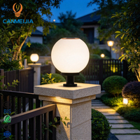 Lampe solaire à pilier LED IP65 étanche, allumage/extinction automatique, 4 couleurs, pour portail, jardin, clôture, villa, allée