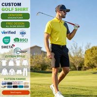 Camisetas de Polo de Golf para Hombre de 180G, Poliéster/Spandex, Ligeras, Casuales, de Verano, con Diseño Personalizado