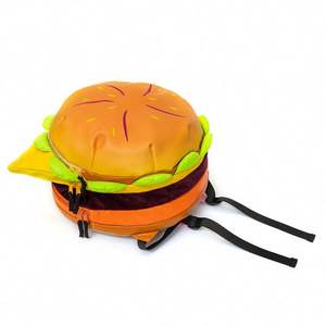 Bolso Bandolera Divertido con Diseño Original de Hamburguesa de Queso, Mochila Casual Creativa de Dibujos Animados para Mujer, Material PU con Cierre - Product Image 6
