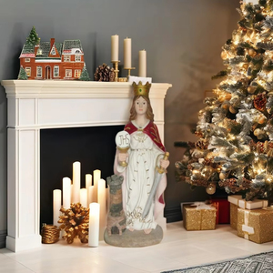 <span class=keywords><strong>Santa</strong></span> <span class=keywords><strong>Barbara</strong></span> 36 pollici resina religiosa statua figurina artistico modello di tecnica di pittura per regali di natale artigianato religioso - Product Image 5