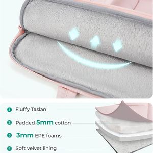 Customized 15.6 Inch Case Durable Korean Style Handbag Handle Portable Lightweight Puffy Laptop <b>Bag</b> for Women - Product Image 2