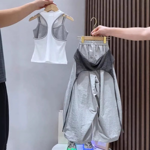 Conjunto <span class=keywords><strong>de</strong></span> <span class=keywords><strong>Ropa</strong></span> <span class=keywords><strong>de</strong></span> Verano <span class=keywords><strong>Estilo</strong></span> Coreano <span class=keywords><strong>para</strong></span> Niñas, 2 Piezas, Top sin Mangas y Pantalones, <span class=keywords><strong>Ropa</strong></span> Casual <span class=keywords><strong>para</strong></span> <span class=keywords><strong>Adolescentes</strong></span> - Product Image 4