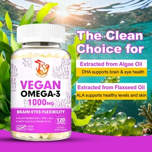Gélules végétaliennes d'oméga 3 en vrac pour la vente en gros, OEM, DHA et EPA d'algues, pour la santé du cerveau, des yeux, des articulations et du système immunitaire - Product Image 5