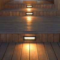 Vente en gros de luminaires d'angle étanches d'extérieur en aluminium plafonniers à LED encastrés dans le mur latéral de l'escalier appliques de l'allée