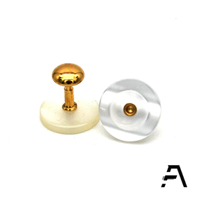 सोने प्लास्टिक Clerical Clergy कोर्ट अंगरखा शर्ट सामने और वापस कॉलर स्टड - Product Image 6