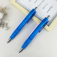 Stylo à bille rétractable XL Jumbo translucide épais avec poignée en caoutchouc et logo personnalisé pour cadeaux promotionnels