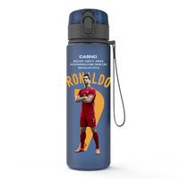Botol Air Olahraga Plastik Portabel Kapasitas Besar 560ml untuk Camping, Fitness, dan Aktivitas Luar Ruangan, Desain Anime
